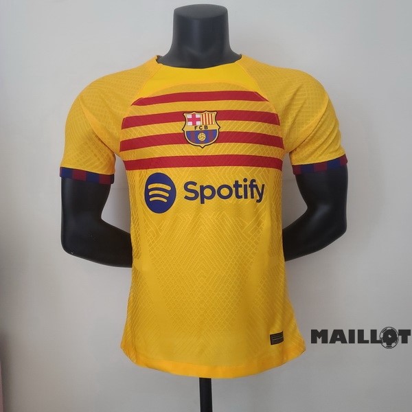 Foot Maillot Pas Cher Thailande Fourth Joueurs Maillot Barcelona 2022 2023 Jaune