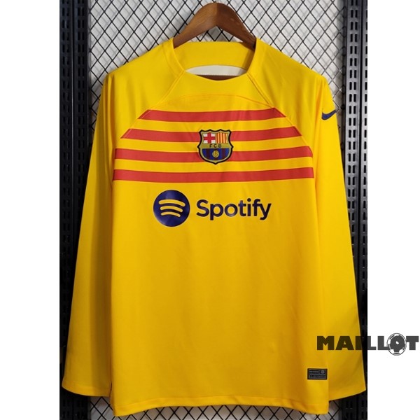 Foot Maillot Pas Cher Thailande Fourth Manches Longues Barcelona 2022 2023 Jaune