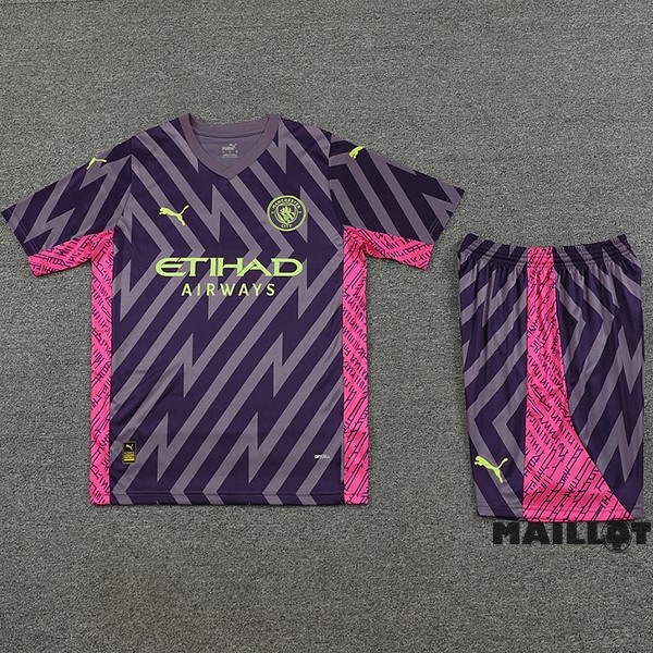 Foot Maillot Pas Cher Thailande Gardien Conjunto De Homme Manchester City 2023 2024 Purpura