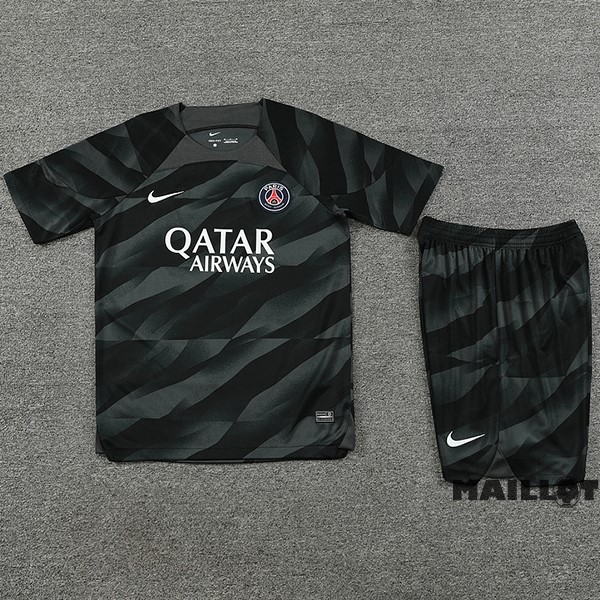 Foot Maillot Pas Cher Thailande Gardien Conjunto De Homme Paris Saint Germain 2023 2024 Noir