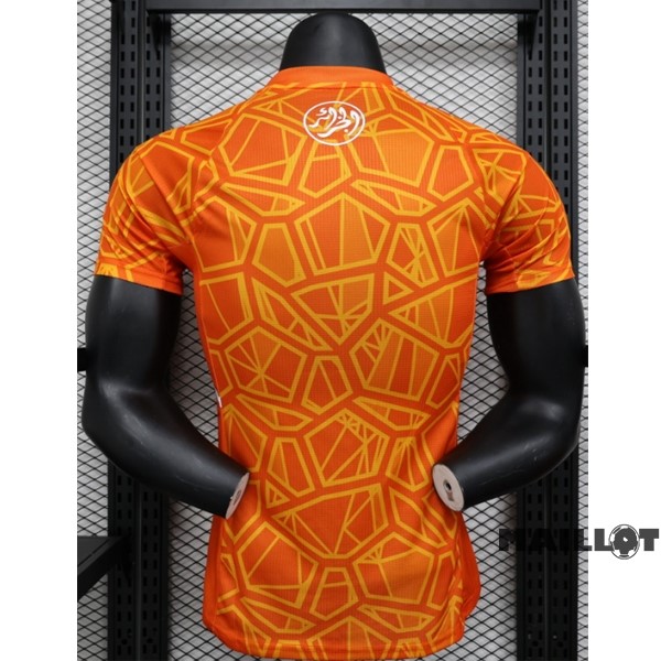 Foot Maillot Pas Cher Thailande Gardien Joueurs Maillot Algérie 2023 Orange