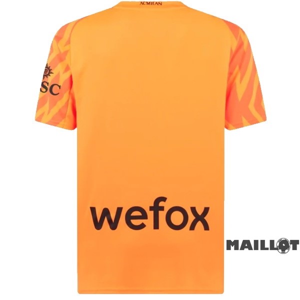 Foot Maillot Pas Cher Thailande Gardien Maillot AC Milan 2023 2024 Orange