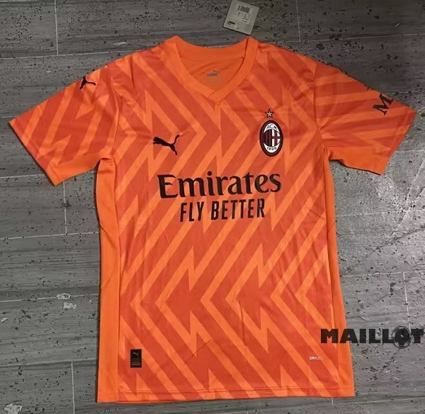 Foot Maillot Pas Cher Thailande Gardien Maillot AC Milan 2023 2024 Orange
