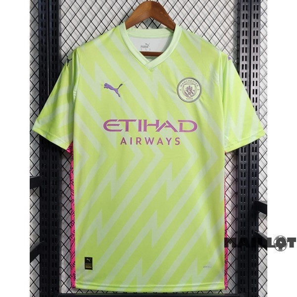 Foot Maillot Pas Cher Thailande Gardien Maillot Manchester City 2023 2024 Jaune