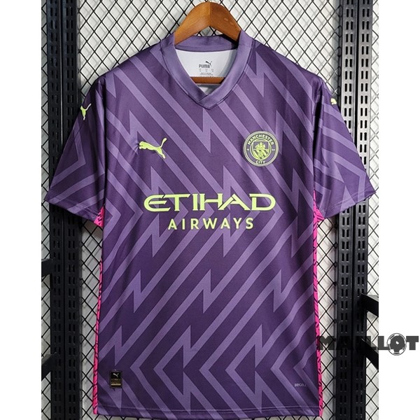 Foot Maillot Pas Cher Thailande Gardien Maillot Manchester City 2023 2024 Purpura