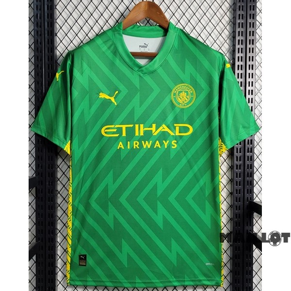 Foot Maillot Pas Cher Thailande Gardien Maillot Manchester City 2023 2024 Vert