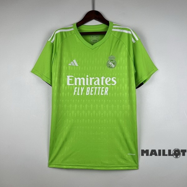 Foot Maillot Pas Cher Thailande Gardien Maillot Real Madrid 2023 2024 Vert