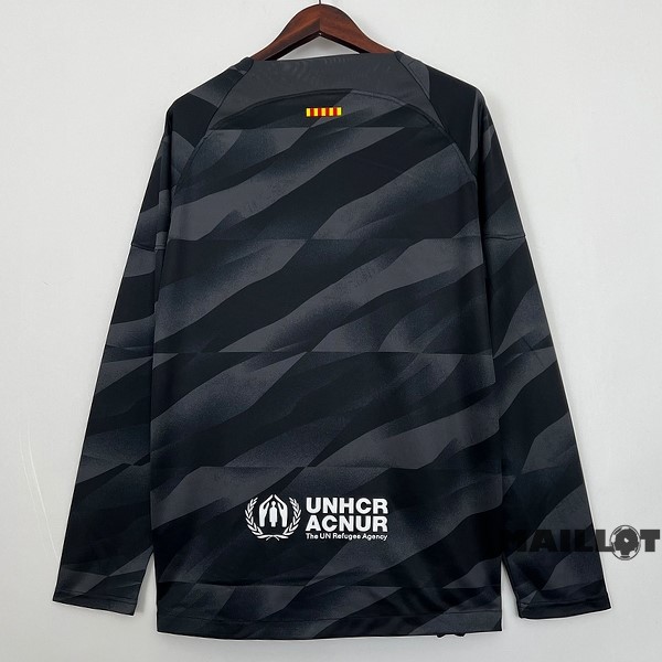 Foot Maillot Pas Cher Thailande Gardien Manches Longues Barcelona 2022 2023 Noir