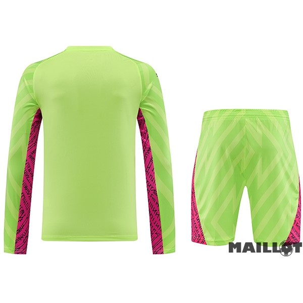 Foot Maillot Pas Cher Thailande Gardien Manches Longues Conjunto De Homme Manchester City 2023 2024 I Vert