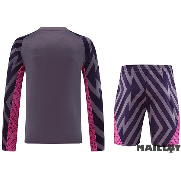 Foot Maillot Pas Cher Thailande Gardien Manches Longues Conjunto De Homme Manchester City 2023 2024 Purpura