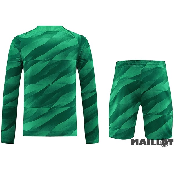 Foot Maillot Pas Cher Thailande Gardien Manches Longues Conjunto De Homme Paris Saint Germain 2023 2024 Vert