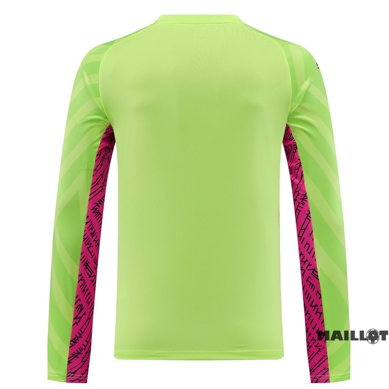 Foot Maillot Pas Cher Thailande Gardien Manches Longues Manchester City 2023 2024 Jaune Vert