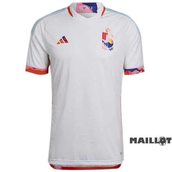 Foot Maillot Pas Cher Thailande Joueurs Exterieur Maillot Belgique 2022 Blanc