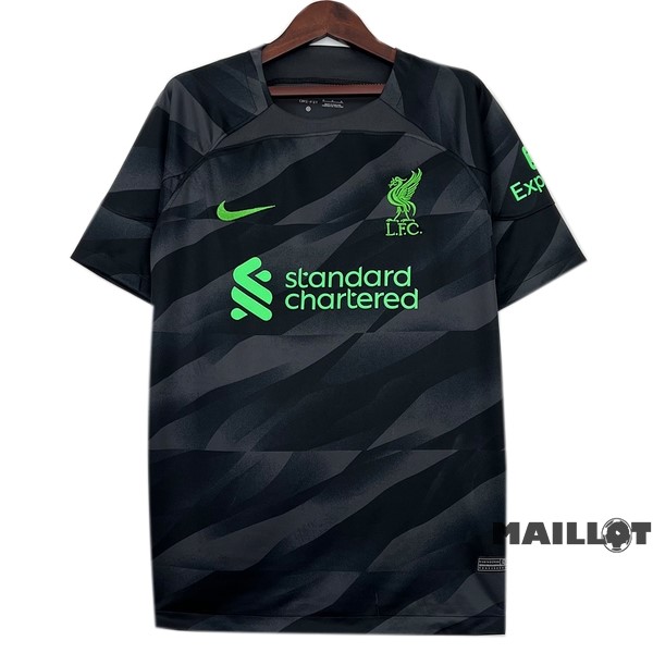 Foot Maillot Pas Cher Thailande Maillot Gardien Liverpool 2023 2024 Noir Gris
