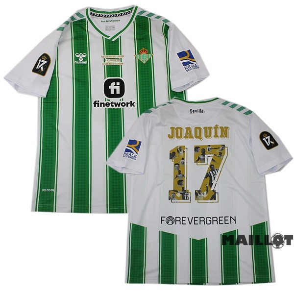 Foot Maillot Pas Cher Thailande NO.17 Joaquín Domicile Maillot Real Betis 2023 2024 Vert