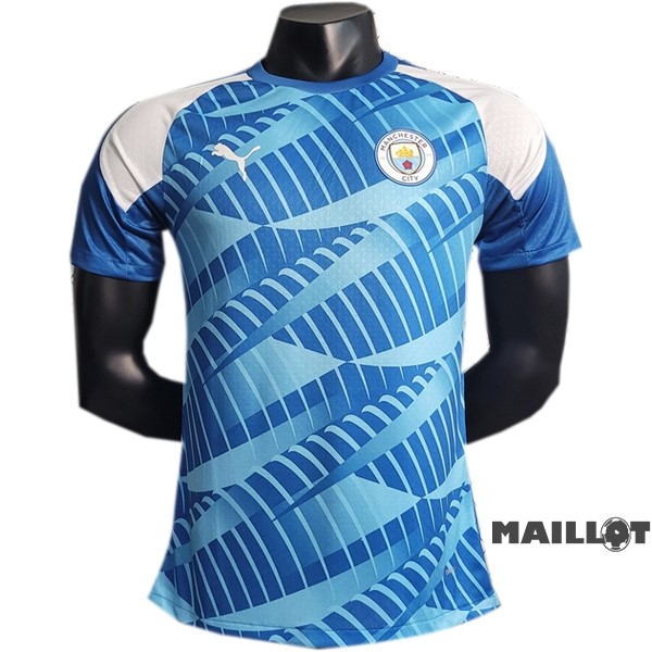 Foot Maillot Pas Cher Thailande Pré match Joueurs Maillot Manchester City 2023 2024 Bleu