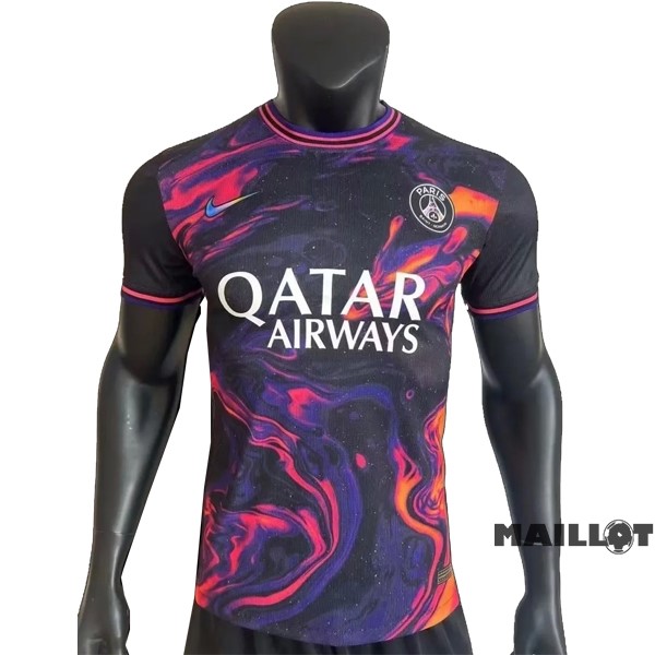Foot Maillot Pas Cher Thailande Pré match Joueurs Maillot Paris Saint Germain 2023 2024 Purpura Noir