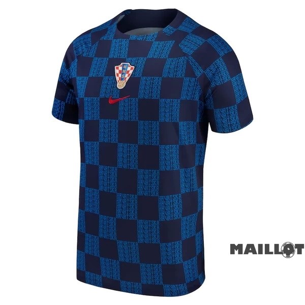 Foot Maillot Pas Cher Thailande Pré match Maillot Croatie 2022 Bleu