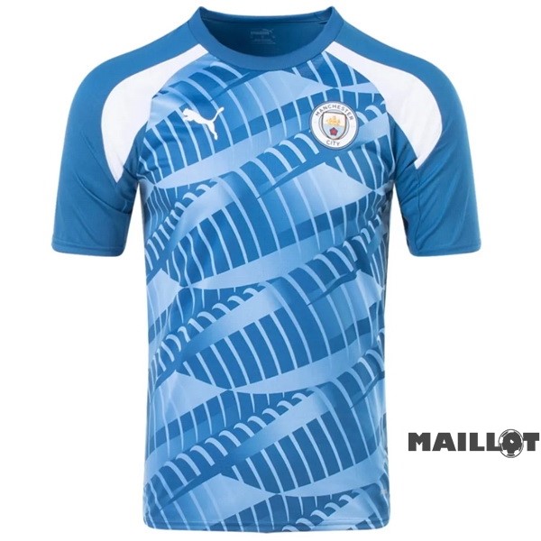 Foot Maillot Pas Cher Thailande Pré match Maillot Manchester City 2023 2024 Bleu