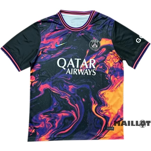 Foot Maillot Pas Cher Thailande Pré match Maillot Paris Saint Germain 2023 2024 Purpura Noir