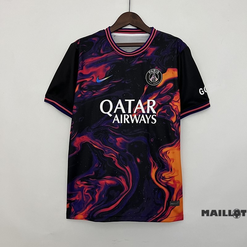 Foot Maillot Pas Cher Thailande Pré match Maillot Paris Saint Germain 2023 2024 Purpura Noir