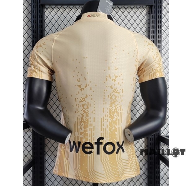 Foot Maillot Pas Cher Thailande Spécial Joueurs Maillot AC Milan 2023 2024 Jaune