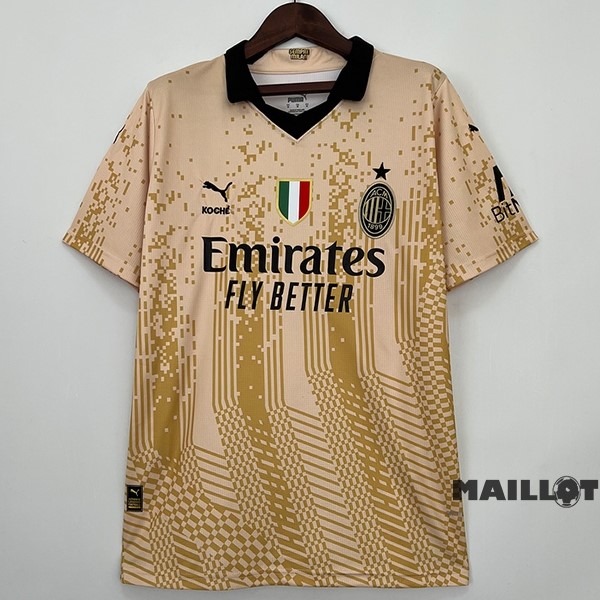 Foot Maillot Pas Cher Thailande Spécial Maillot AC Milan 2022 2023 Jaune