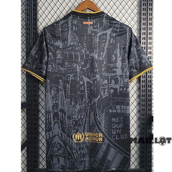 Foot Maillot Pas Cher Thailande Spécial Maillot Barcelona 2023 2024 Noir I Jaune