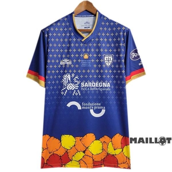 Foot Maillot Pas Cher Thailande Spécial Maillot Cagliari Calcio 2023 2024 Bleu