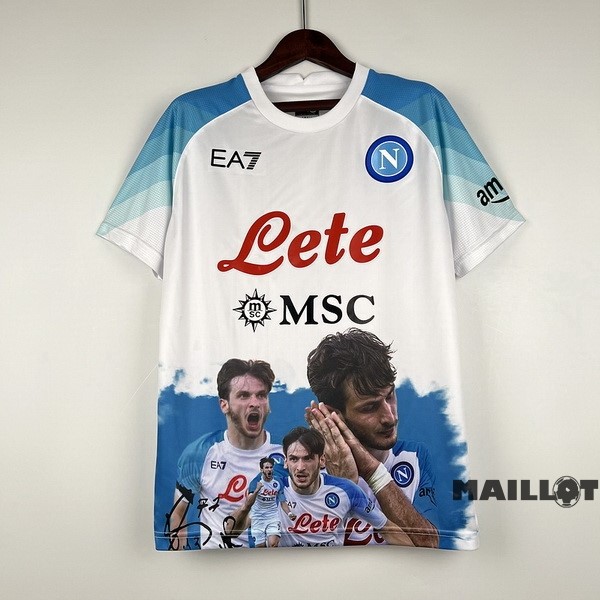 Foot Maillot Pas Cher Thailande Spécial Maillot Napoli 2023 2024 Blanc
