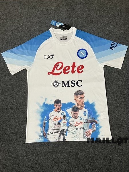 Foot Maillot Pas Cher Thailande Spécial Maillot Napoli 2023 2024 Bleu I Blanc