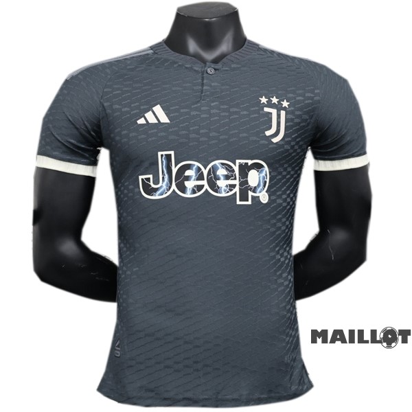 Foot Maillot Pas Cher Thailande Third Joueurs Maillot Juventus 2023 2024 Gris Noir