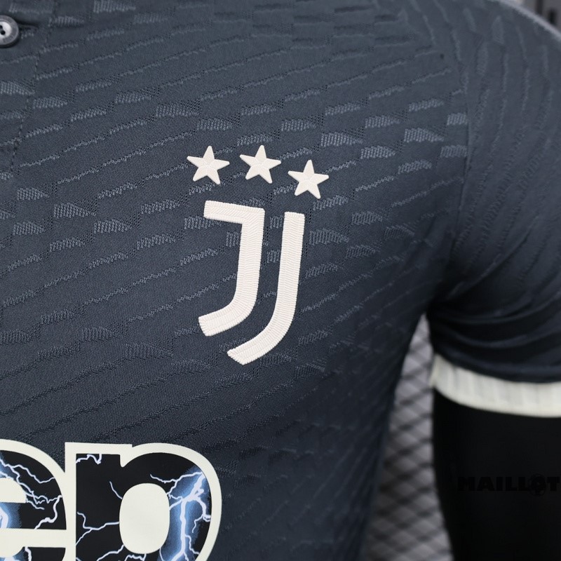 Foot Maillot Pas Cher Thailande Third Joueurs Maillot Juventus 2023 2024 Gris Noir