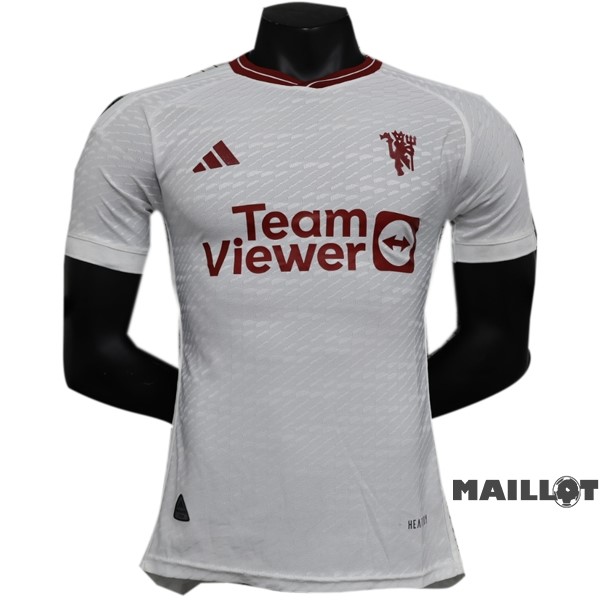 Foot Maillot Pas Cher Thailande Third Joueurs Maillot Manchester United 2023 2024 Blanc