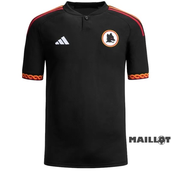 Foot Maillot Pas Cher Thailande Third Maillot As Roma 2023 2024 I Noir