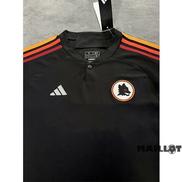 Foot Maillot Pas Cher Thailande Third Maillot As Roma 2023 2024 I Noir