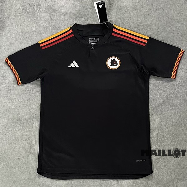 Foot Maillot Pas Cher Thailande Third Maillot As Roma 2023 2024 I Noir
