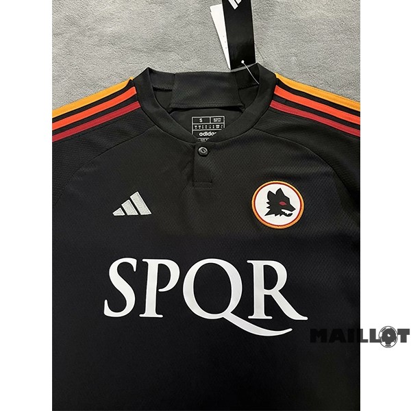 Foot Maillot Pas Cher Thailande Third Maillot As Roma 2023 2024 Noir
