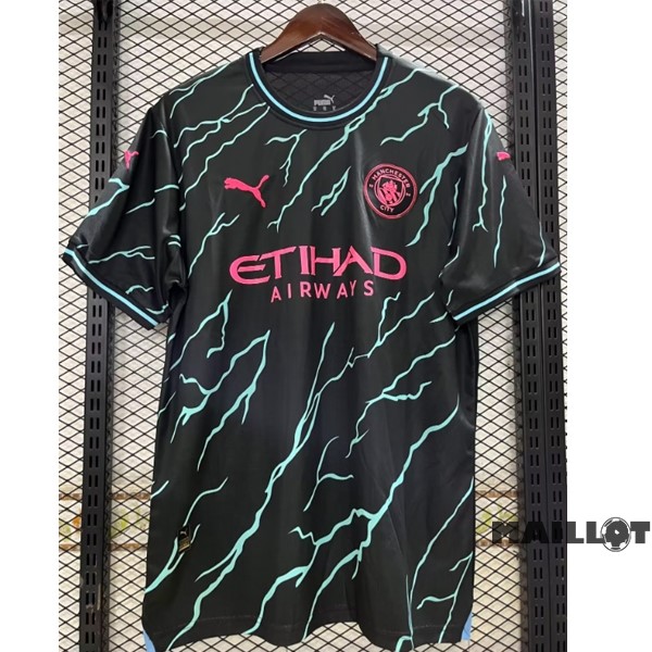 Foot Maillot Pas Cher Thailande Third Maillot Manchester City 2023 2024 Noir