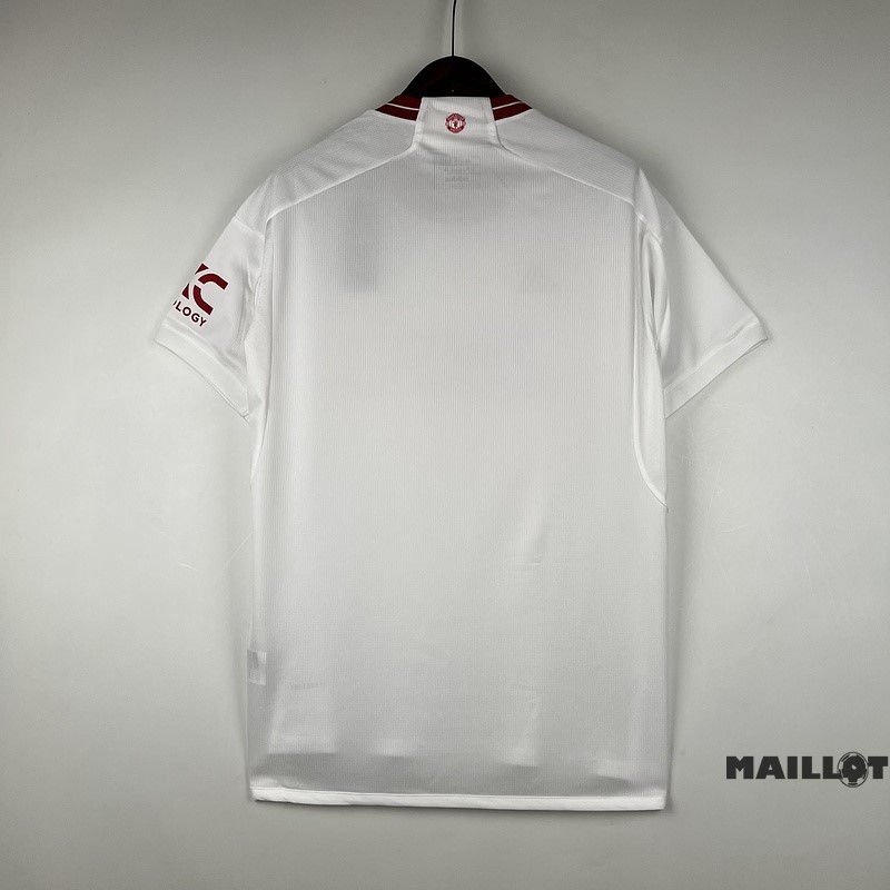 Foot Maillot Pas Cher Thailande Third Maillot Manchester United 2023 2024 Blanc