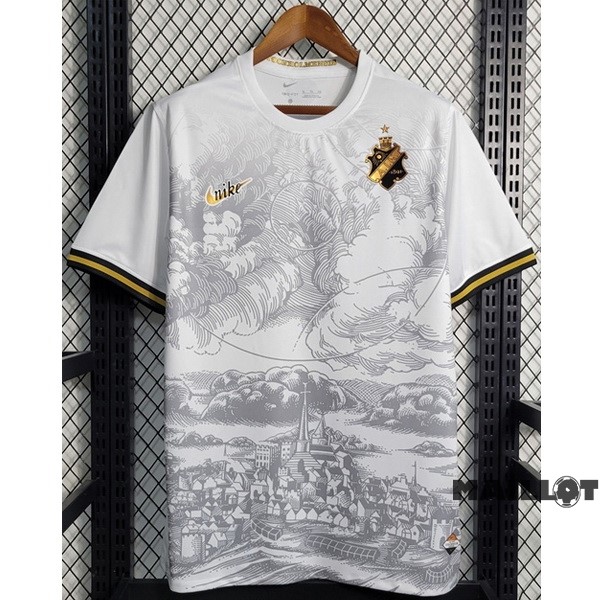 Foot Maillot Pas Cher Thailande Édition commémorative Maillot AIK Stockholm 2023 2024 Blanc