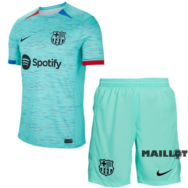 Foot Maillot Pas Cher Third Conjunto De Enfant Barcelona 2023 2024 Bleu Vert