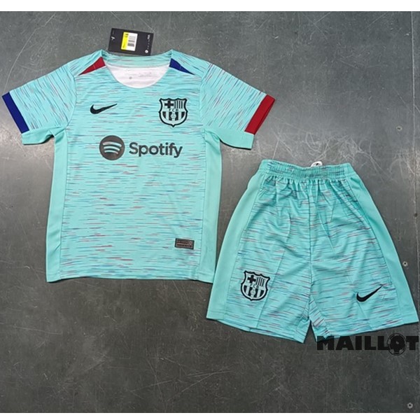 Foot Maillot Pas Cher Third Conjunto De Enfant Barcelona 2023 2024 Bleu Vert