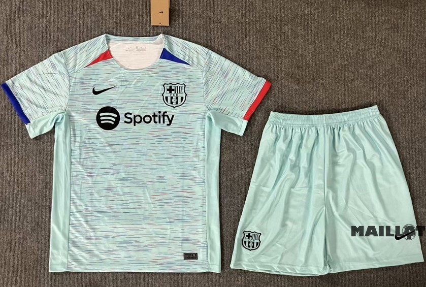 Foot Maillot Pas Cher Third Conjunto De Homme Barcelona 2023 2024 Bleu Vert