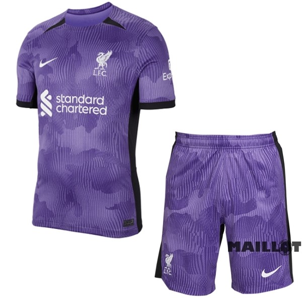 Foot Maillot Pas Cher Third Conjunto De Homme Liverpool 2023 2024 Purpura