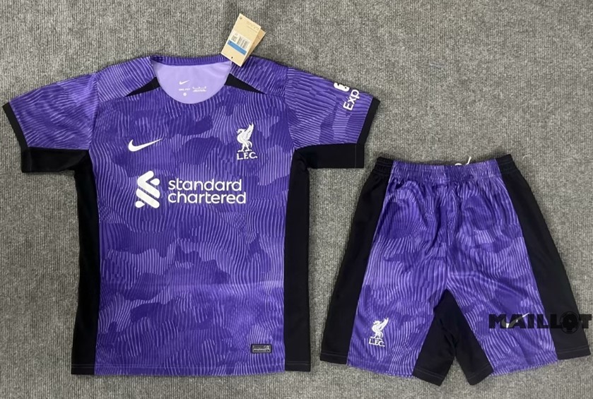 Foot Maillot Pas Cher Third Conjunto De Homme Liverpool 2023 2024 Purpura