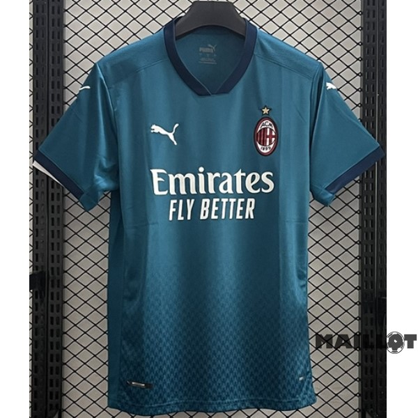Foot Maillot Pas Cher Third Maillot AC Milan Retro 2020 2021 Bleu