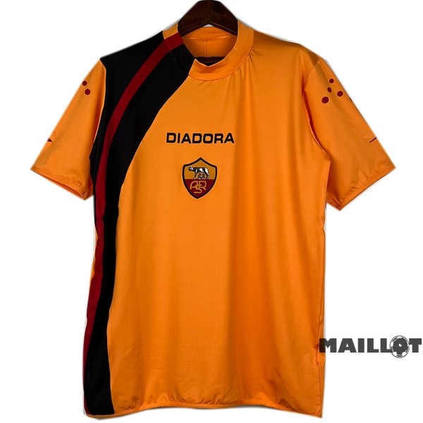 Foot Maillot Pas Cher Third Maillot As Roma Retro 2005 2006 Jaune