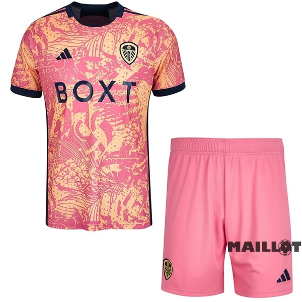 Foot Maillot Pas Cher Third Maillot Conjunto De Enfant Leeds United 2023 2024 Rose