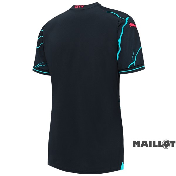 Foot Maillot Pas Cher Third Maillot Femme Manchester City 2023 2024 Noir